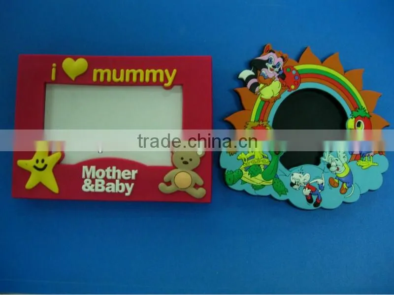 Funny Father Christmas /Santa Claus 3d soft pvc/bubber photo frame