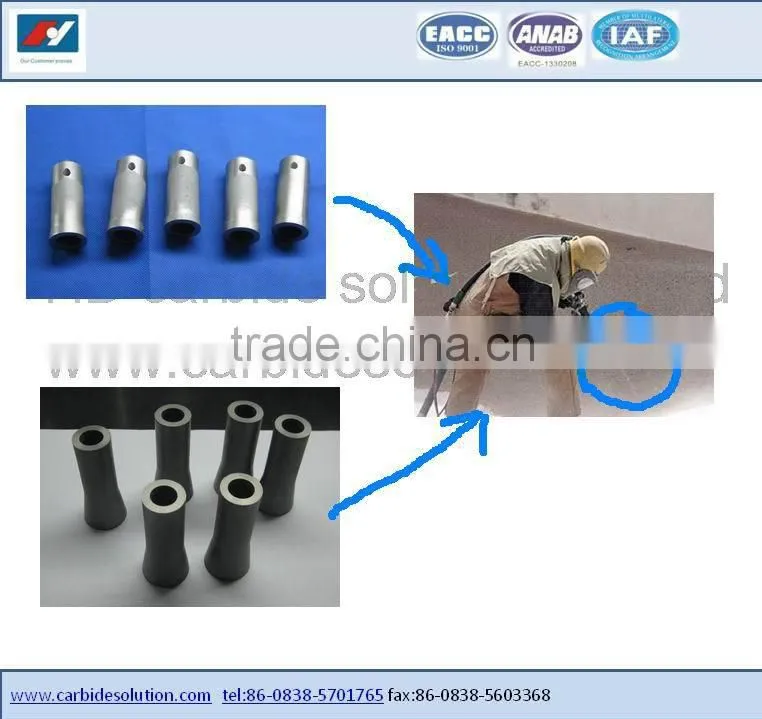 Tungsten Carbide Sandblasting Nozzles Inserts