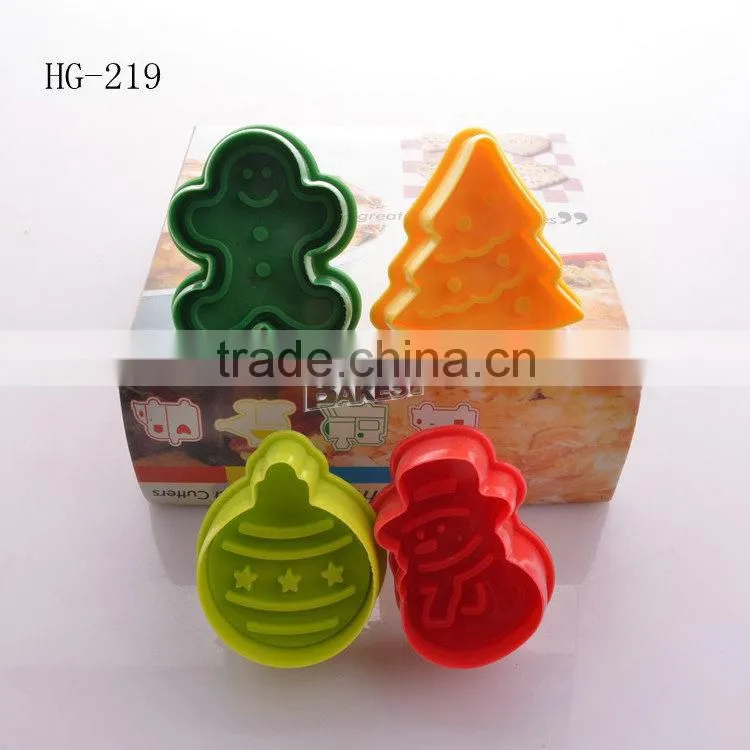 Christmas Cookie Cutter/mini cookie cutters plastic/different shapes cookie cutter #HG-219