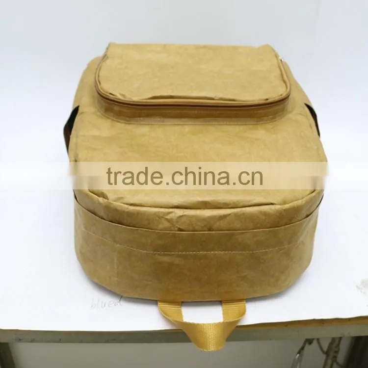 Trendy casual strong tyvek backpack brown tyvek paper school backpack