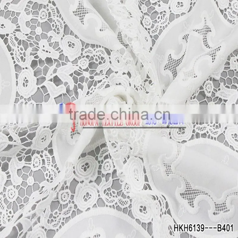 Textile Industry New Arrival Product Pringting Lace Bubble Chiffon Fabric Most Pupular Item Geometric Fabric