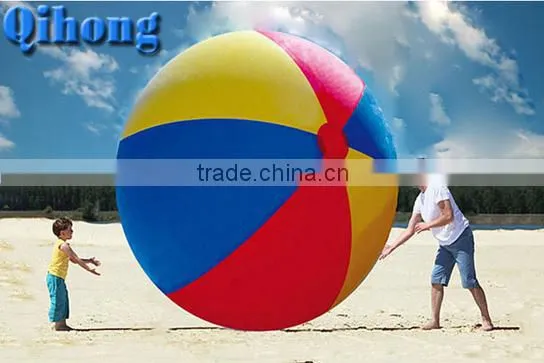 Funny giant PVC durable inflatable beach ball with logo printing for kids