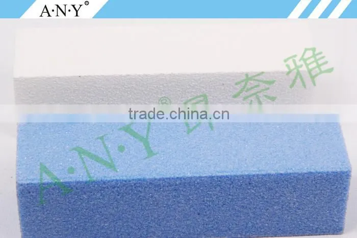 Professional Emery Sand 4 Sides White Sponge Nail File Block