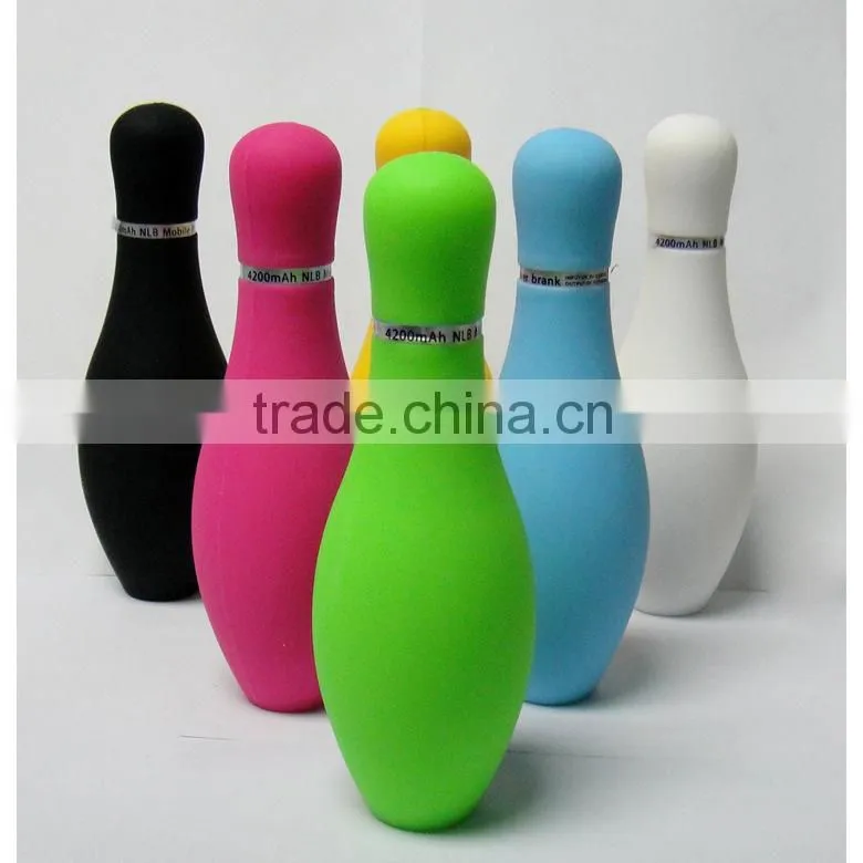 2014 new design bowling power bank 1800mah 2200mah 2600mah