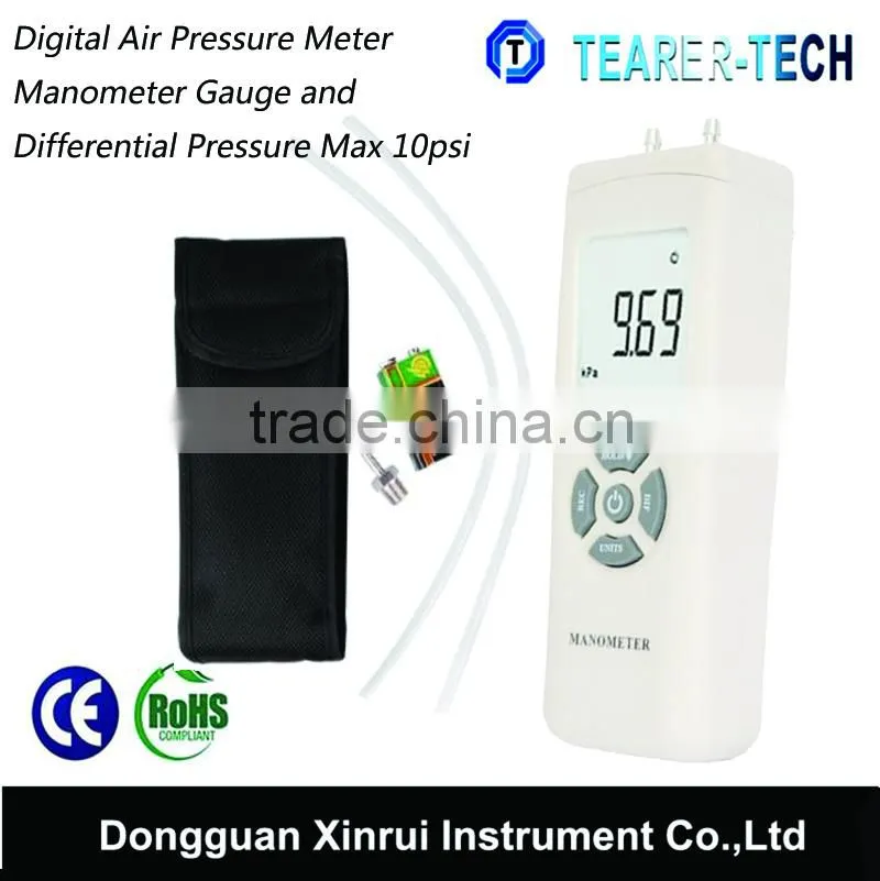 Professional Digital Air Pressure Meter / Manometer to Measure Gauge / Differential Pressure 13.79kPa / 2 psi / 55.4 H2O