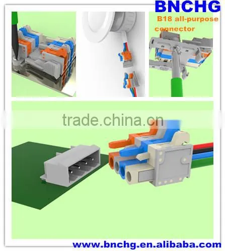 NEW pcb block terminals with button for fixing rail board 600V 17A