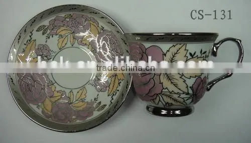 Personalized wholesale porcelain tea cup & saucer