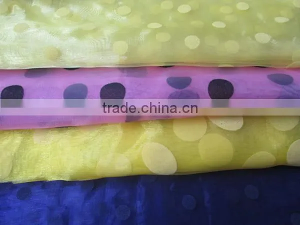 Flocking Organza Fabric for Dress
