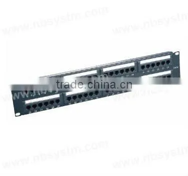 48 port UTP Cat5e/Cat6 Patch Panel 19" 2U, Krone & 110 Dual IDC