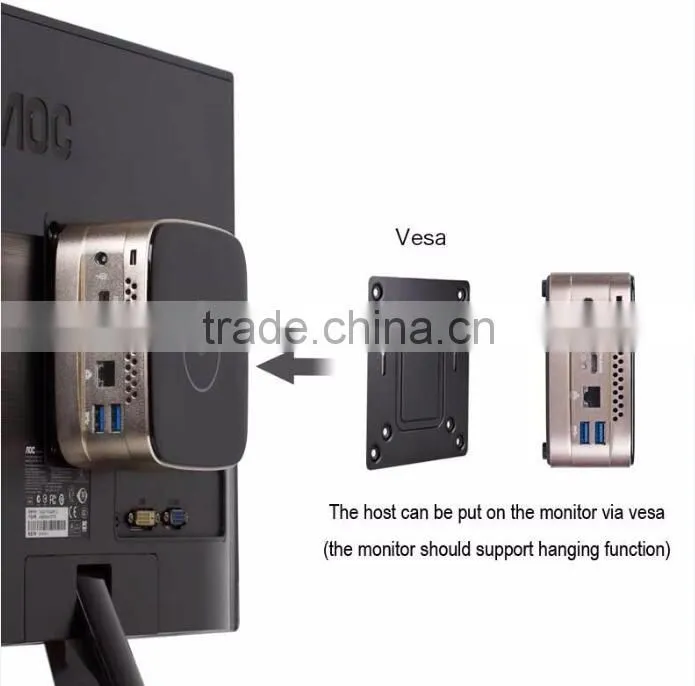 10*10cm NUC J1900 industrial fanless 4k mini pc 12v
