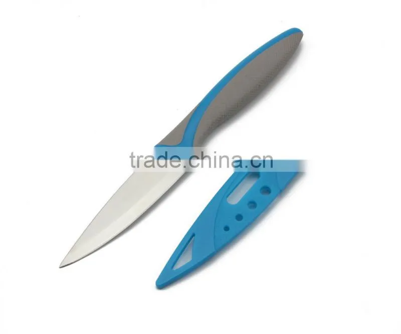 TPR And PP Handle Paring Knife With Cover