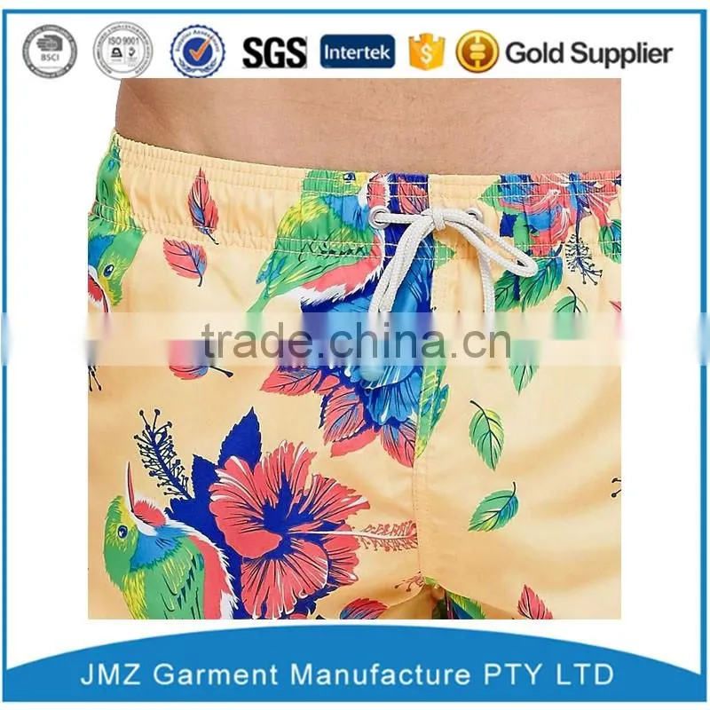 OEM swim short for men polyester swimwear with your own logo