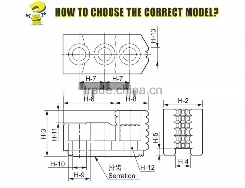 Standard hardened jaw for Conventional Lathe Machine