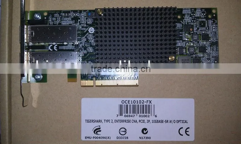 Emulex OCe10102-FX PCI-E Dual Port 10GbE FCoE CNA AdapterEmulex OCe10102-FX PCI-E Dual Port 10GbE FCoE CNA Adapter