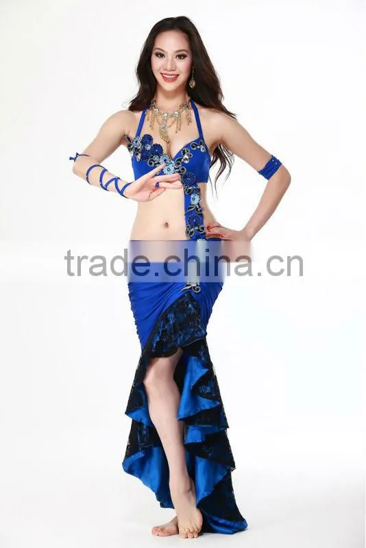 2014 belly dance mermaid dresses, belly dance wear for girl arabic carnival stage performance wear China Wuchieal QC2072