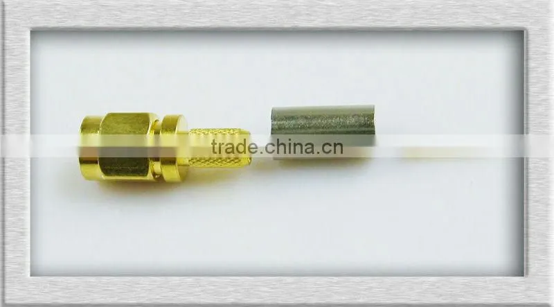 Crimp type male SMA antenna connector