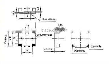 SMT8025 20 years experience SMD buzzer SNF transducer (FBELE)