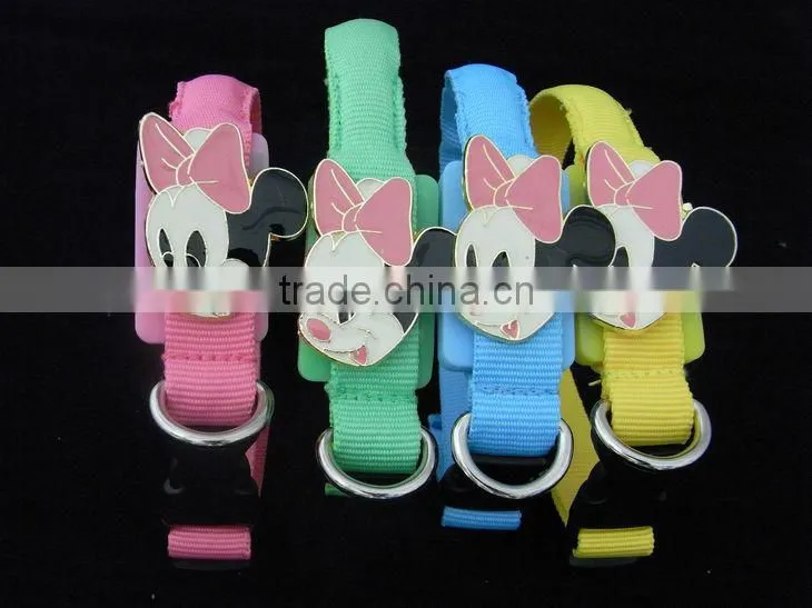 small cute silicone dog & cat led collar