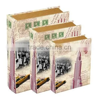 vintage decorative for photo studio props wooden book box