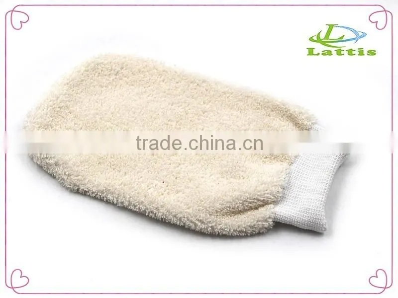 Bamboo fiber body cleaning bath shower gloves