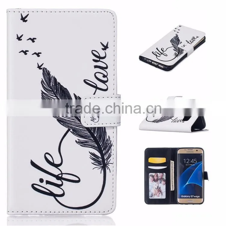 For samsung galaxy s6 edge leather stand wallet case , customize smart phone cover for samsung s6 edge plus