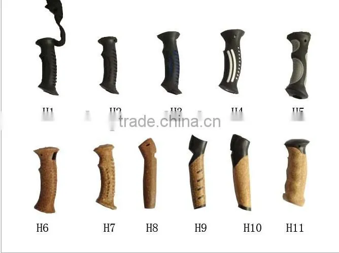 3 section aluminum telescopic cork wood rubber adjustable trekking pole nordic wooden walking stick