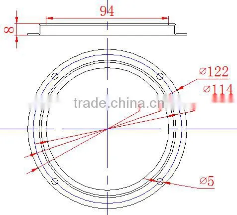 120 degree high bay light optical lens , glass meterial lens
