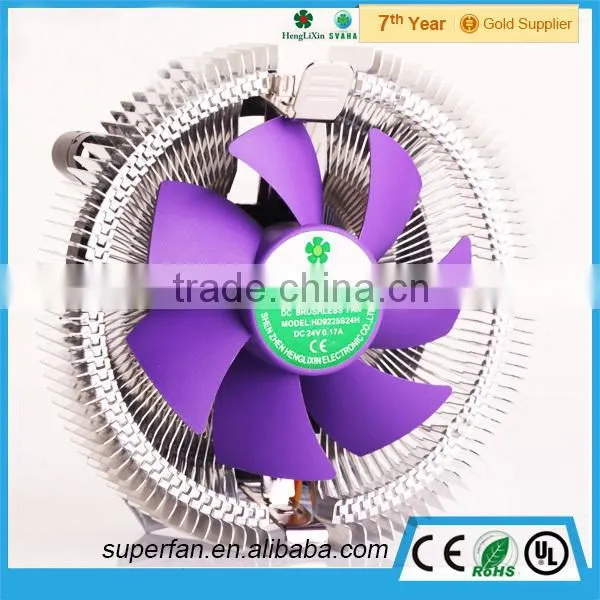 high efficiency Computer CPU cooling fan with heat sink, CPU 24 volt dc cooling fan