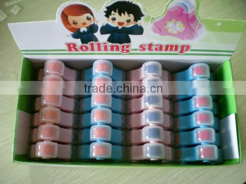 self inking rolling rubber stamp for kids
