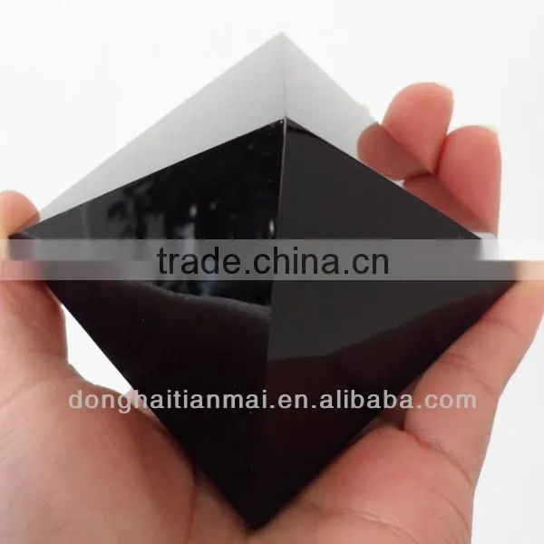 Natural Obsidian Crystal Pyramid Armenian Obsidian Rock Pyramid For Sale / Obsidian Pyramid for Meditation
