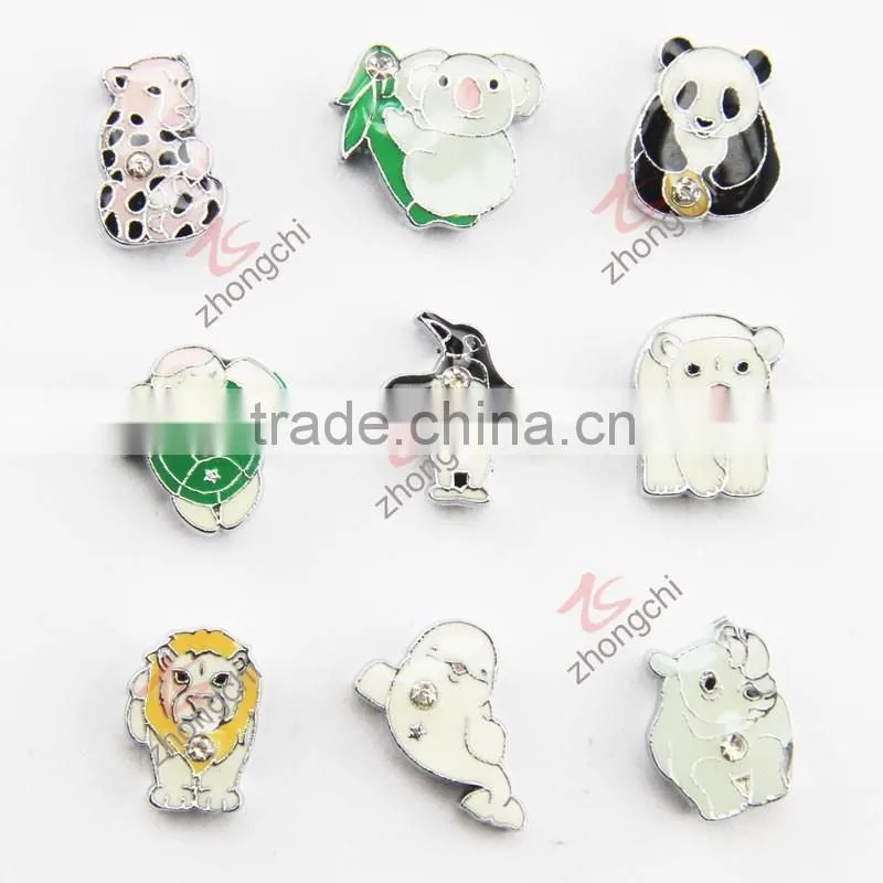 8MM zinc alloy enamel epoxy metal animals charms