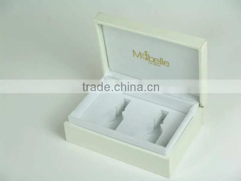 Pure white wood material esstenial oil carrying box &creative elegant packaging perfume box design