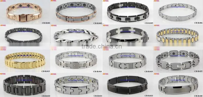 High Quality Hot Fashion 18k Gold Tungsten Bracelets /Gold Magnetic Bracelets