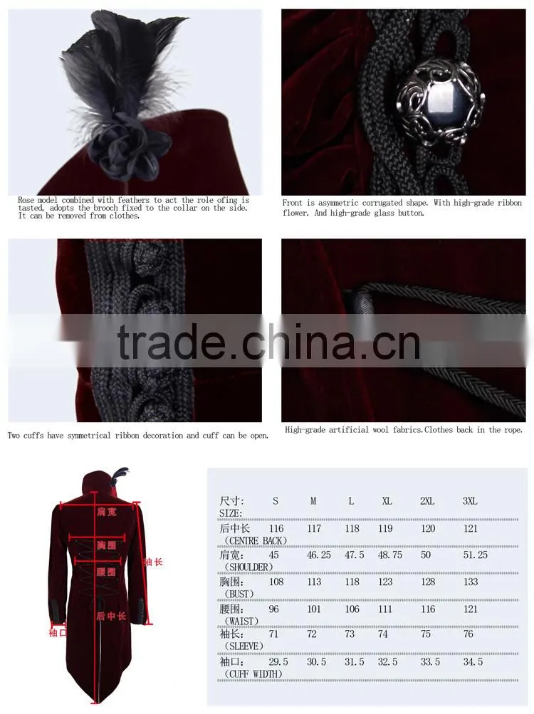 Devil fashion 2015 man gothic jacket CT00802