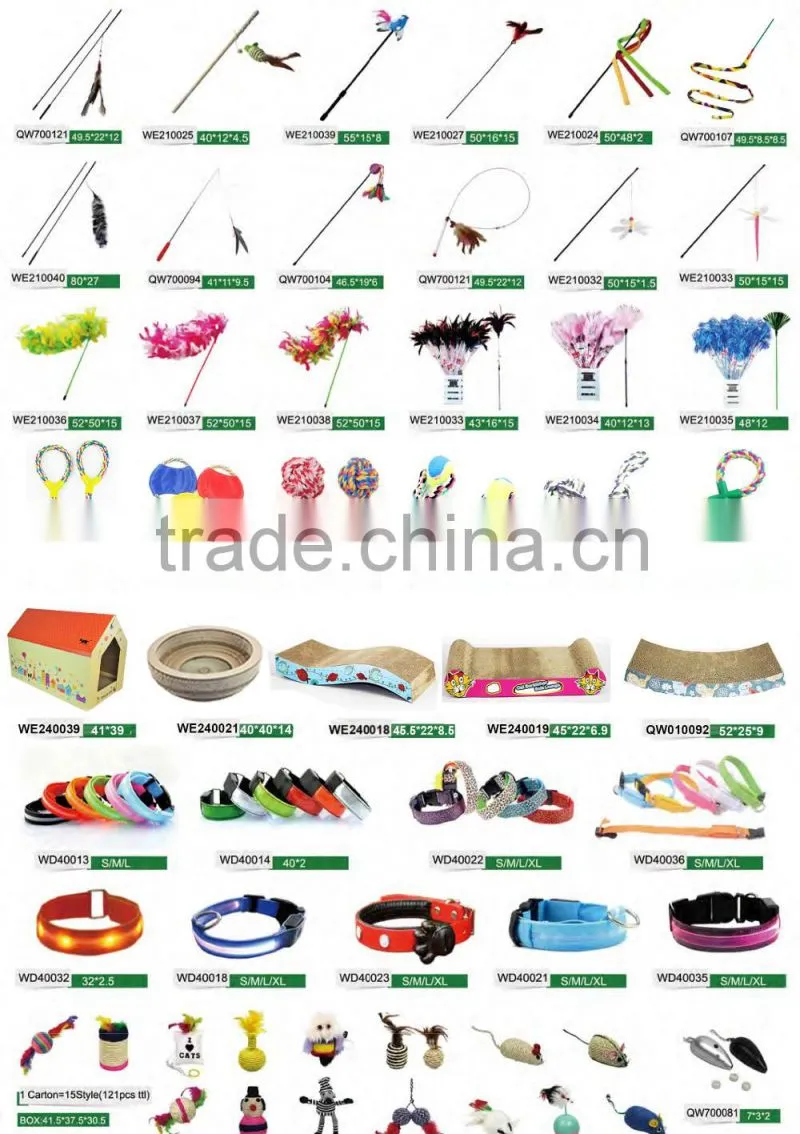 16 Years Factory wholesale funny pet cat toys teaser play wand cat toy with feather