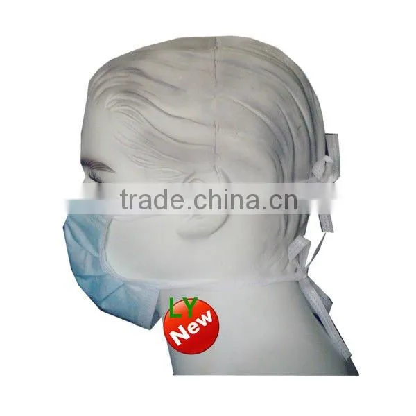 Cleanroom disposable tie on surgical face masks