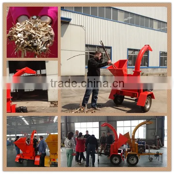 2015 Best seller!!! Wood crusher, trailer attached mobile wood chipper for sale