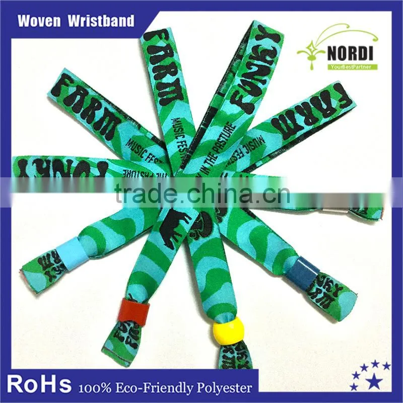 cheap customized fabric wristbands for events&rfid wristband