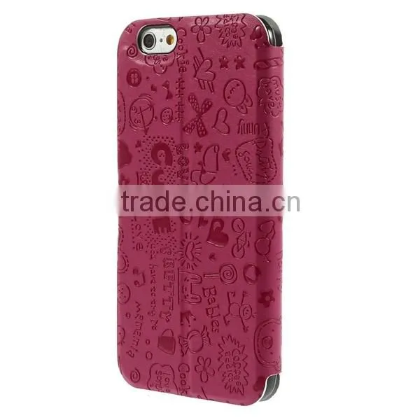 Popular Artificial Leather Case for Apple 6 , Fashion Wallet Case for iPhone 6