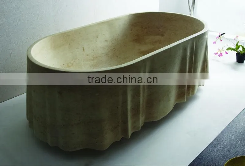 New design style natural marble bathtub square stone bathtubs