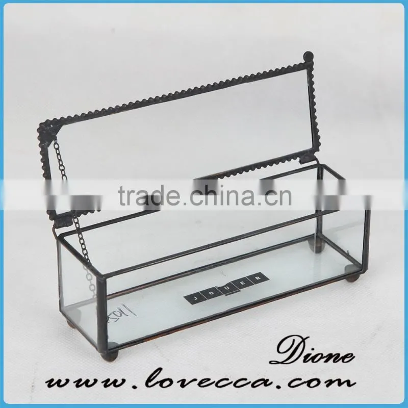 Glass Brass Storage Organization Flowers Gift For Her Home&Living Home DecorationDisplay Case