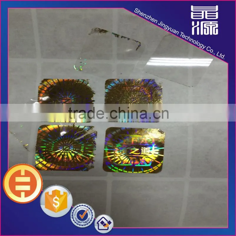 Professional Hot stamping colorful NJ state transparent overlay hologram sticker in stock