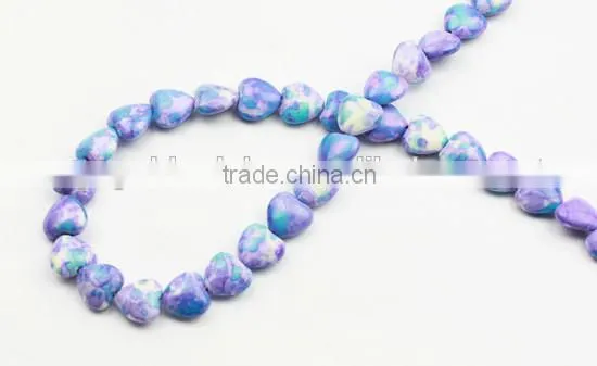 Wholesale Synthetic Stone Hearts Gemstone Beads