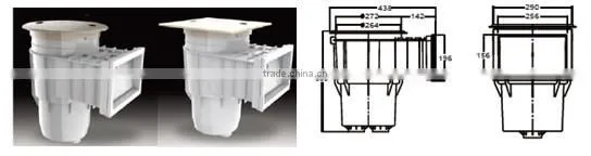 China factory high quality swimming pool cleaning equipment / Swimming pool skimmer