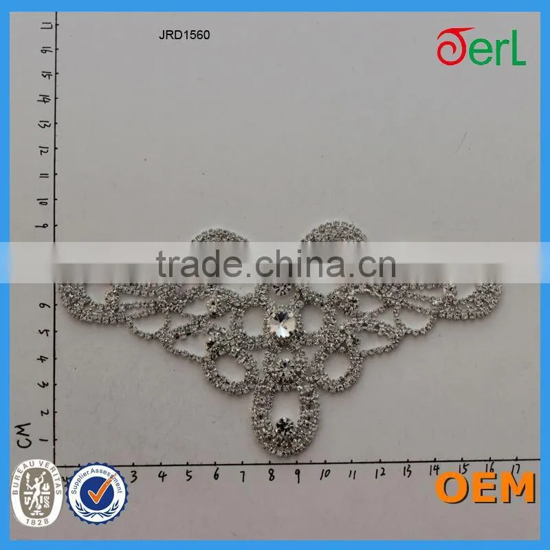 Wholesale Charming Silver Clothing Decorative Crystal Rhinestone Lace