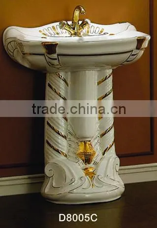 Ceramic Hot sales mIDDLE East standard Simple basin with pedestal DW8005C