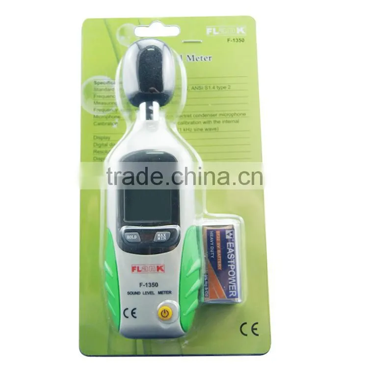 F-1350 Decibel Meter Digital LCD Display 40-130dB Sound Level Meter With Alarm