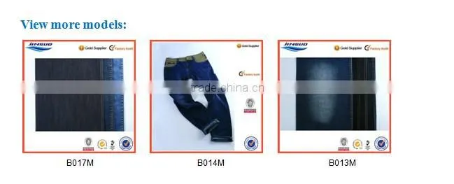 Cotton Polyester Slub Spandex Denim Jeans Fabric 2016 New Product