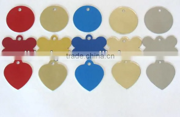 Aluminum carved tag,dog tag,plast metal dog tag, animal tag, with chain tag