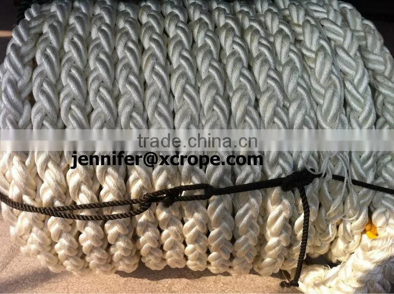 3 strands 32mm 220M white polyamide yarn rope/mooring rope/ pp fiber /polyester rope dia6mm-135mm